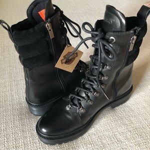 NEW! Harley-Davidson “Dalwood” Motorcycle Boots 8 1/2 Black Combat Biker Boots
